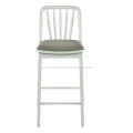 Minimalist bar chair white wooden frame bar stool